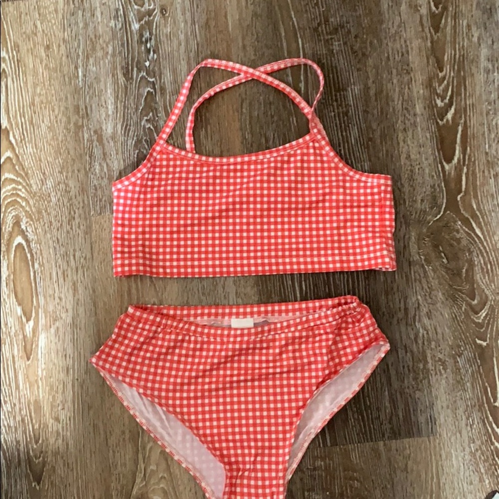 Girls CUTE Checker Swimsuit (Bikini)
